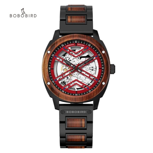 Automatic Men's Watches For Men Mechanical Man Watch Luxury Wristwatch Wood Mechanical Wrist Watch Timepieces BOBO BIRD Custom