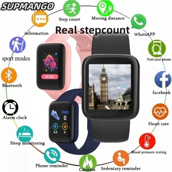 B37 Real Step Count The New Rechargeable Smart Watch Men And Women Fitness Watch Phone Connection IS Fully Compati