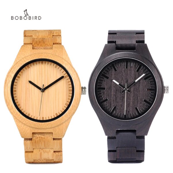 BOBO BIRD All Wood Watch for Men Simple Causa Japan MIYOTA Quartz Watches Engraved Custom Gift for Holiday Anniversary Christmas