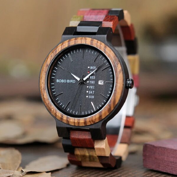 BOBO BIRD Colorful Wood Watches For Men & Women Couple Watches Unique Gift Idea For Lover Dropshipping