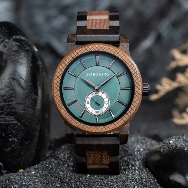 BOBO BIRD Luxury Wooden Watch For Men Quartz Wristwatch Birthday Anniversary Valentine's Day Great Gift Personalized