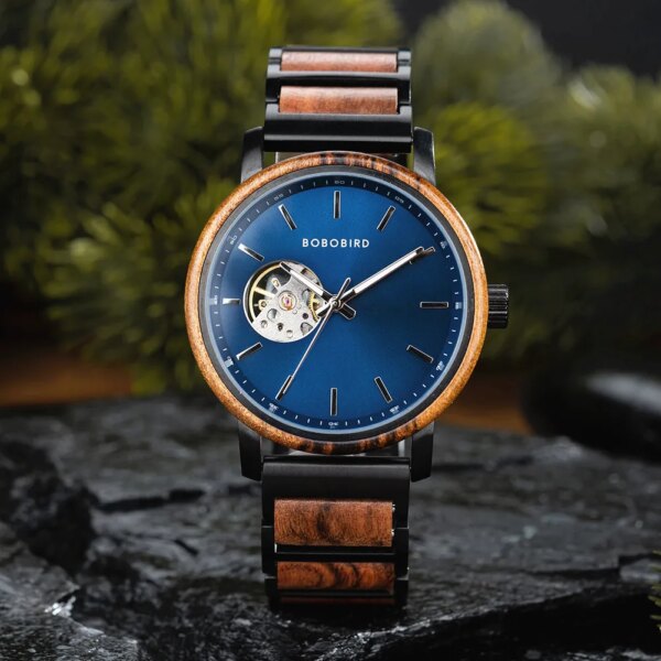 BOBO BIRD New Mechanical Watch for Men Hollow-carved Design Automatic Wristwatch Relógio Mecânico Logo Customized Dropshipping