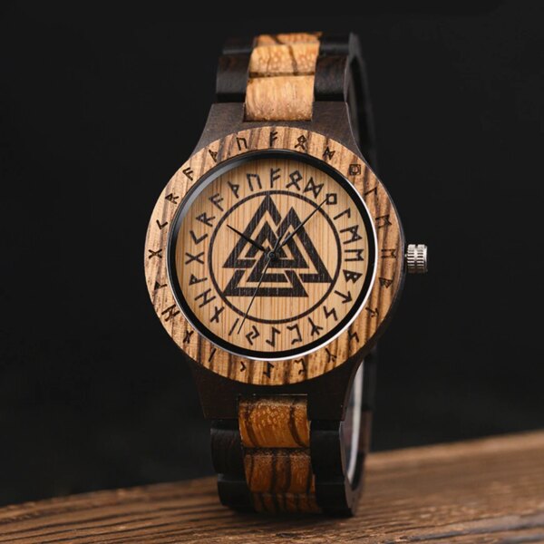 BOBO BIRD Viking Men's Watches Vintage Wooden Watch for Men with Gift Box Welcome Dropshipping Personalized