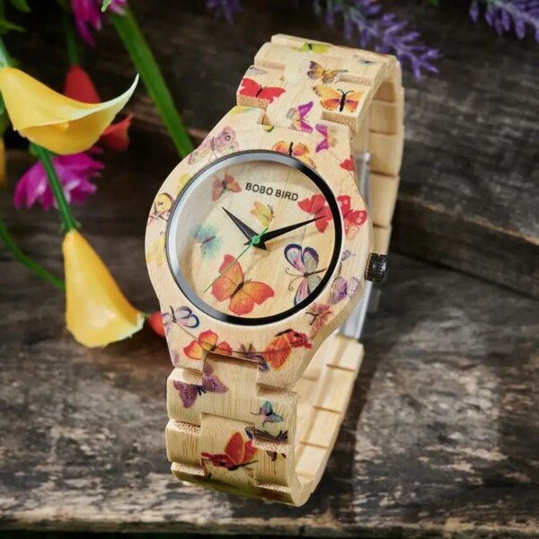 BOBO BIRD Women's Watch Bamboo Watches for Women Support Dropshipping & LOGO Customize