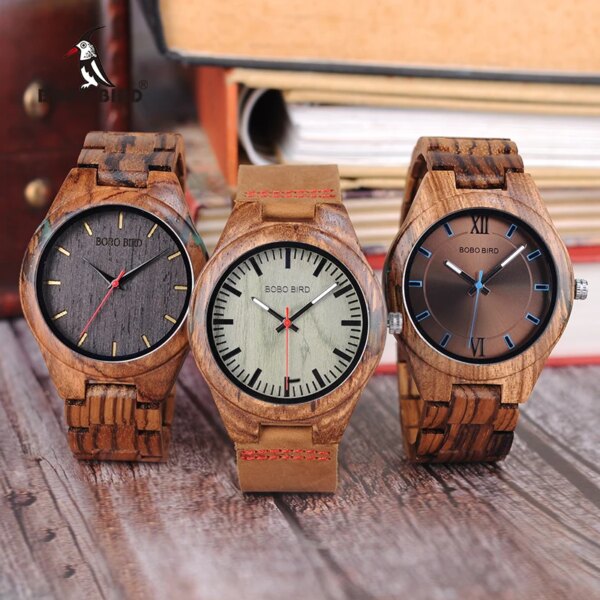 BOBO BIRD Wood Watch Men relogio masculino Special Design Timepieces Quartz Watches in Wooden Gifts Box Customized DROP SHIPPING