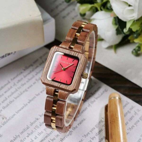 BOBO BIRD Wood Watch Women Wristwatch Japanese Quartz Movement Female Simple Design Fashion Watch Personalized Engraved Gift Box