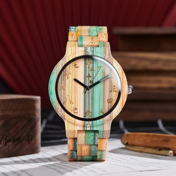 BOBO BIRD Wooden Couple Quartz Watches For Men Fashion Ladies Wristwatch relogio feminino Gift Vintage Timepieces  Customized