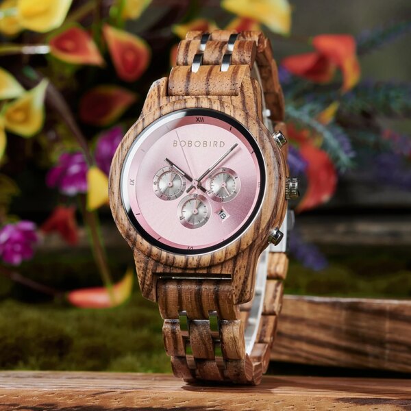 BOBOBIRD Women's Watchs Luxury Ladies Wooden Quartz Wristwatch Timepiece Female Clock Customized Great Gift Support Dropshipping