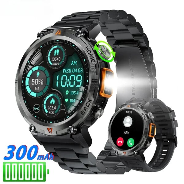 Best Selling for S100 Smart Watch Men With Flashlight Sport Fitness Bracelet Blood Pressure Waterproof Smartwatch For Android