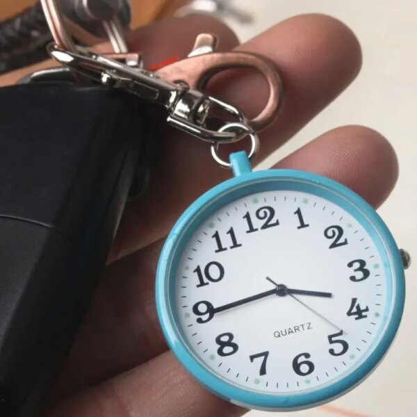 Big Dial Quartz Elderly Children Nurse Men Women Pocket Watch Couples Hanging Watches Big Digital Keychain Pocket Watch