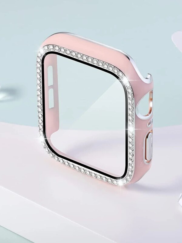 Bling Glass+Cover For Apple i Watch Case 45mm 41mm 40mm 44mm 42mm 38mm Diamond bumper+Screen Protector iwatch series