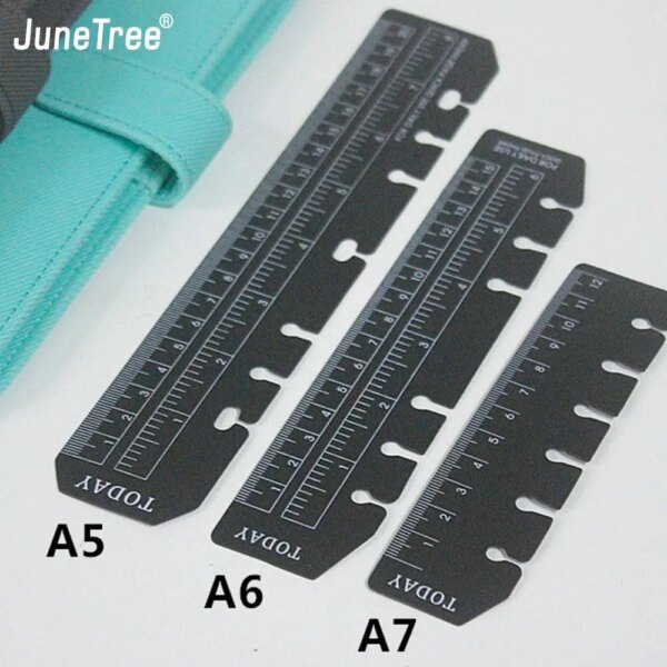 Bookmark Ruler 6 hole ring notebook notepad accessories A5 A6 A7 PP plastic ruler Partition Planner And Organizer Sketchbook