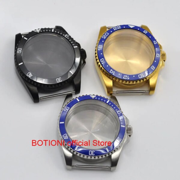 CORGEUT 36mm silver black rose gold sterile watch case sapphire glass fit NH35 NH36 ETA2824 2836 Miyota8215 DG2813 3804 movement