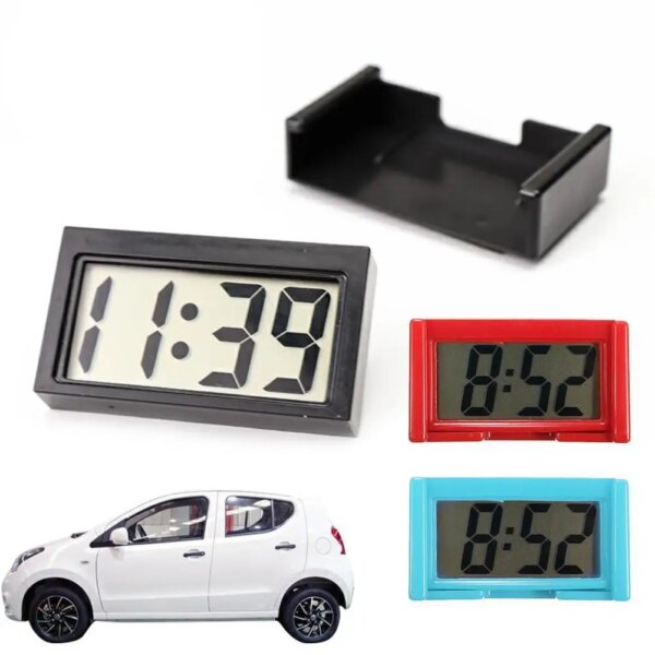 Car Pocket Electronic Clock H-101 Small Miniature Clock Car Supplies Sticky Watch Mini Portable LCD Digital