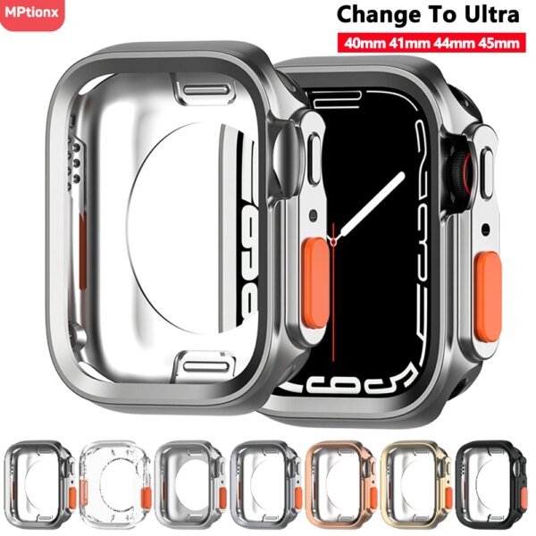 Case for Apple Watch 44mm 45mm 40mm 41mm Soft TPU Shockproof Protective Full Bumper Cover for iwatch SE 9 8 7 6 5 4