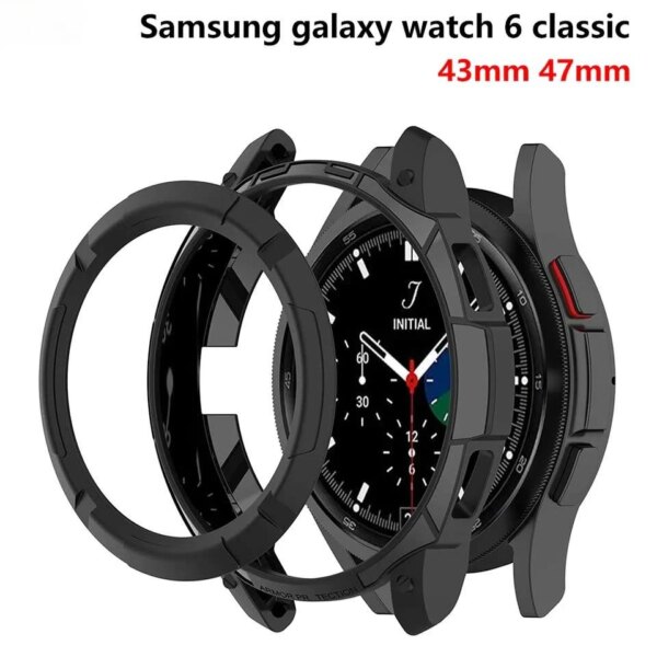 Case for Samsung Galaxy Watch 6 Classic 43mm 47mm Protective TPU Cover for Samsung Galaxy Watch 6 Classic 47mm 43mm Accessories