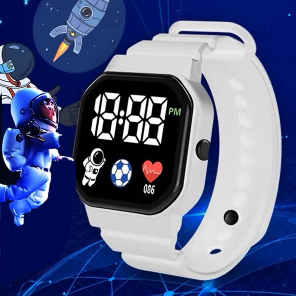 Children Smart Watch Kids Watch Wristwatch Boy Girls Sport LED Simple Color Silicone Strap Kids Watches Student Gift Wholesale