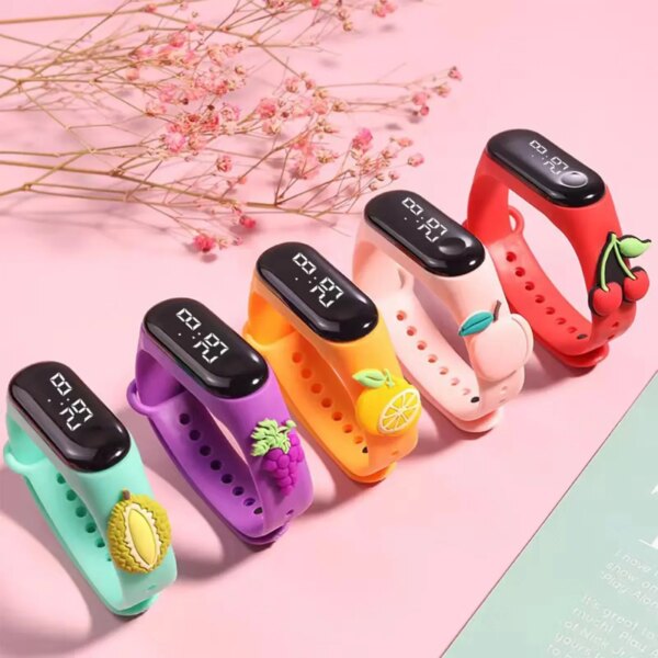 Children Sports Smart Watch Outdoor Silicone Bracelet Electronic Watch Kids Cartoon Bracelet Digital Watches Boys Girls Gift