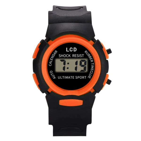 Children's Electronic Watches Color Luminous Dial Life Waterproof Multi-Function Luminous Alarm Clocks Watch For Boys And Girls