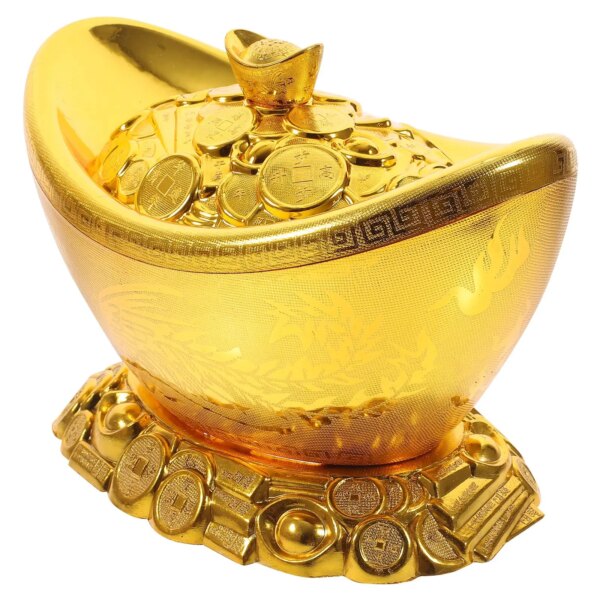 Chinese Gold Ingot Decoration Yuan Bao Gold Ingot Yuan Bao Wealth Ingot Chinese Yuan Bao Decoration Chinese Housewarming Gift