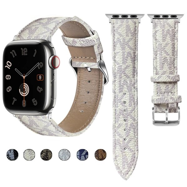 Classic Leather Watchband For Apple Watch Band 49mm 45mm 41mm 44mm 40mm 38mm 42mm Designer Strap for iwatch se 6 7 8 9 Bracelet