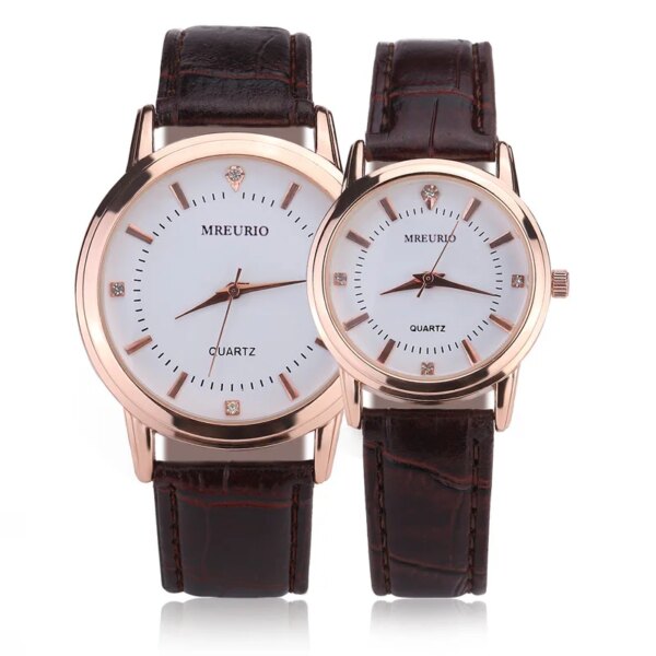 Couple Watches Luxury Brand Men Casual Quartz Watch Women Genuine Leather Strap Watches For Gifts Relogio Feminino Wristwatch