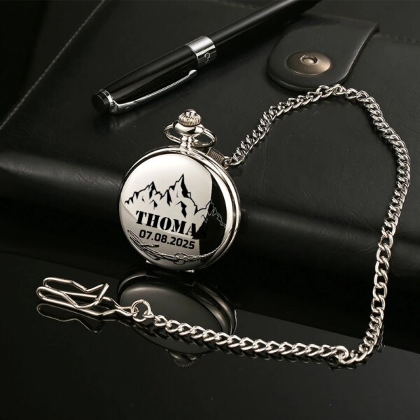 Customized Fashion Classic Smooth Retro Vintage Pocket Watch Luxury Alloy Quartz Chain Pocket Necklace Pendant Clock Series Gift