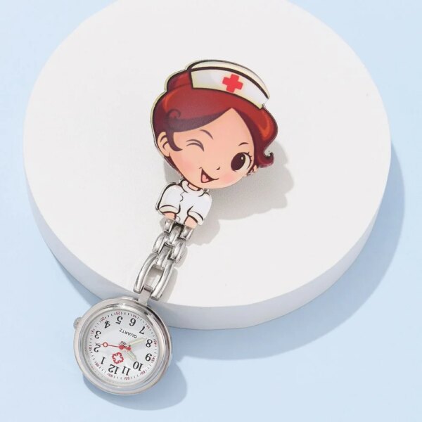 Cute Pocket Watch Women Cartoon Quartz Gift Nurse Watch Hanging Pocket Watch Nurse Accessories For Work Unisex Doctor Watches