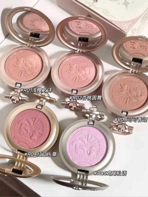 Cute Tale Pocket Watch powder blusher Rabbit Vigorous Matte Girl powder blusher  makeup blush  blush for all skin