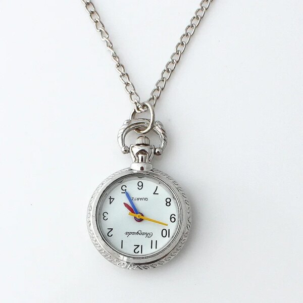 Cute Watch Mini Metal Chain Pocket Pendant Watch Necklace Quartz Watches Gift Bag Pocket Fob Watches