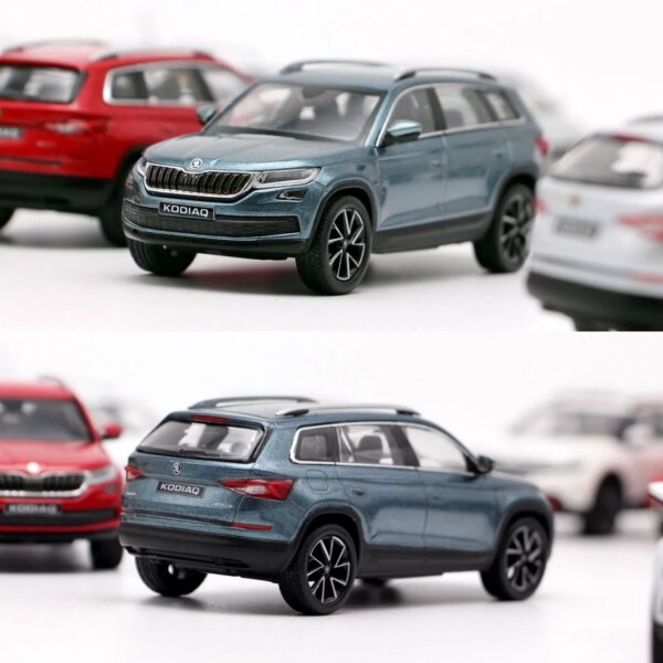 Diecast 1/43 Scale Skoda Kodiaq 2017 SUV Off-road Vehicle Alloy Car Model Collectible Ornament Gift Metal Toy Cars