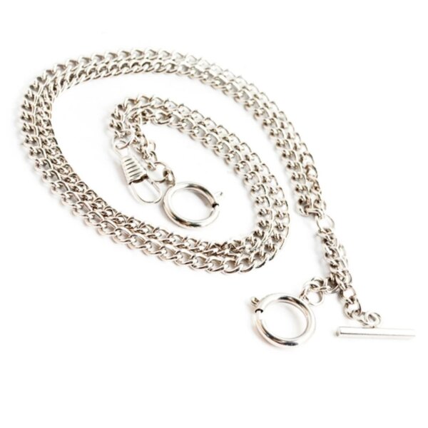 Double Albert Chain Vintage Pocket Watch Chain for Pocket Watch Keys Pendants