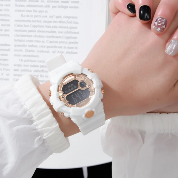 Electronic Digital Watch Multifunctional Fashion Watch Casual Wrist Watch For Women Girls LL@17