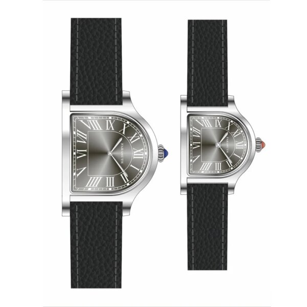 FARASUTE Couple Watch Luxury Men Quartz Wristwatch Women Watches Unique Irregular Case Shape Sapphire Mirror Roman Indexs