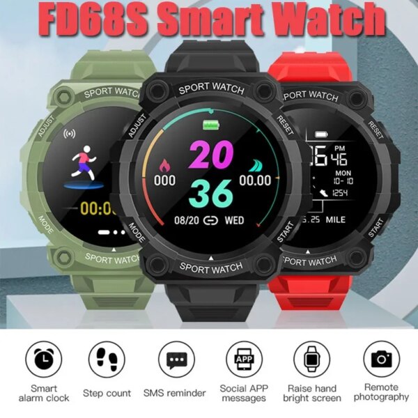 FD68S Smart Watch Men Chils Bluetooth Smartwatch IP68 Touchscreen Fitness Bracelet Sports Fitness Smart Band for IOS Android