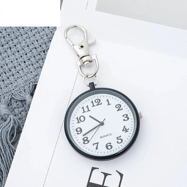 Fashion Pocket Watch Small Round Numbers Have Luminous Dots Keychain Pocket Watch Clock New Nurse Accessories For Work Watches