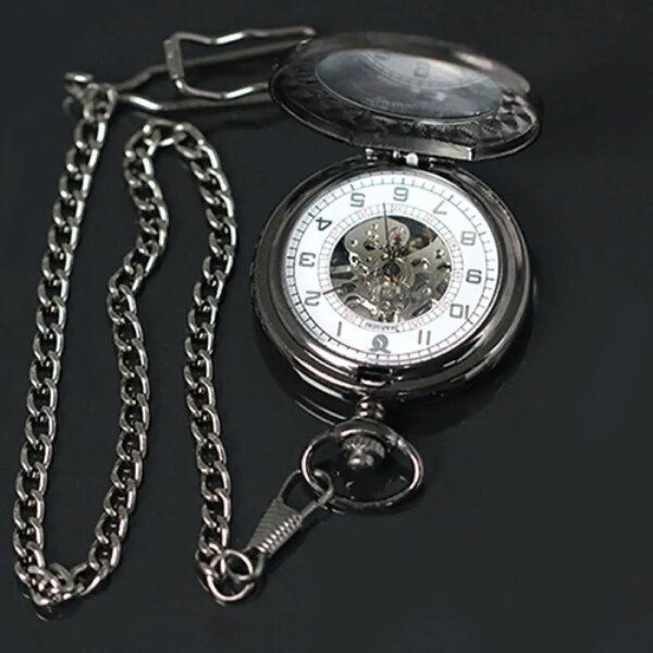 Fashion Watches for Men Women Unisex Vintage Numbers Retro Style Bronze Mechanical Pocket Watch Chain Necklace Business Pocket