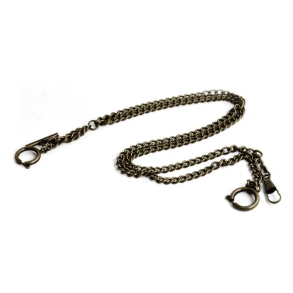 Fast Reach Pocket Watch Double Albert Chain T-Bar Watch Chain Link Fashion Accessories