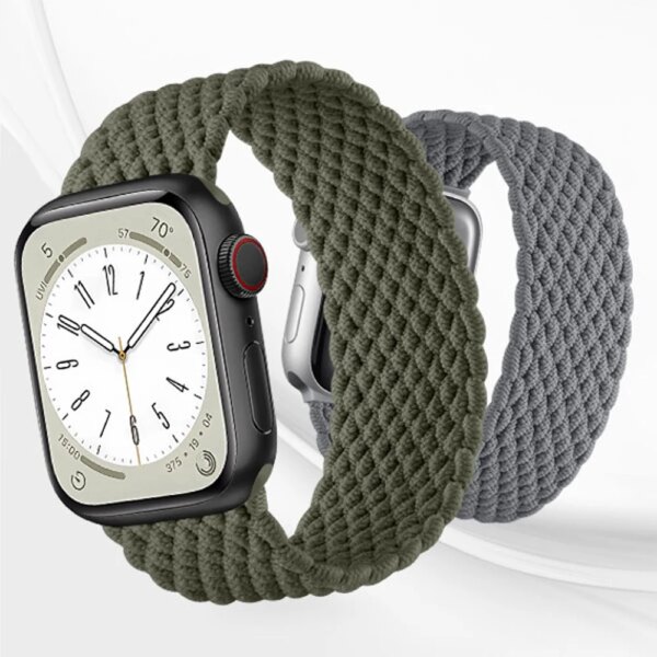 For Apple Watch Band 44mm 45mm 49mm 40mm 41mm 42mm 44 mm Braided Solo Correa Bracelet iWatch Strap Series 9 7 SE 6 8 5 4 Ultra 2