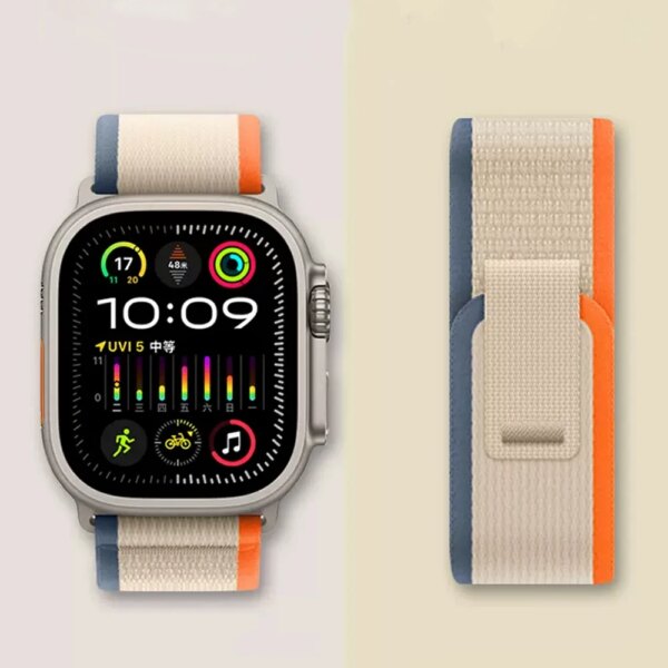 For Apple Watch Ultra 2 Band 49mm 45mm 44mm 42mm 40mm 41mm 44 mm Trail nylon bracelet correa iwatch series 9 8 7 6 5 4 SE Strap