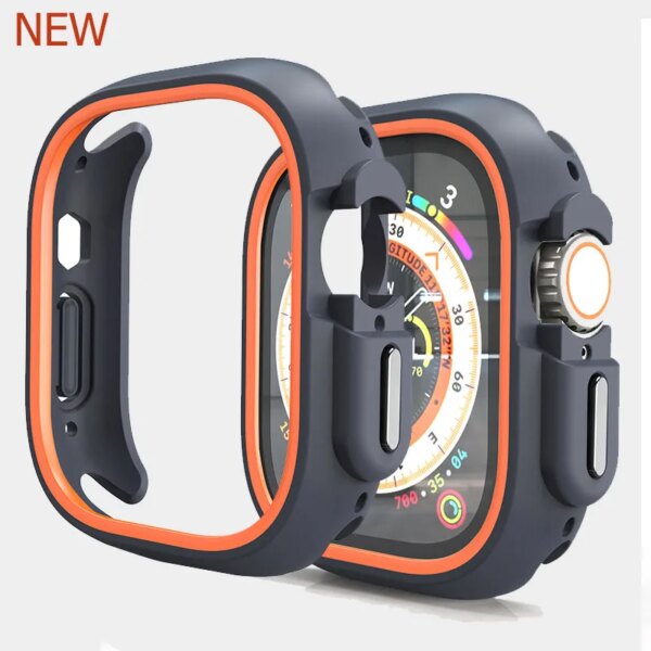 For Apple Watch Ultra 49mm 44mm 45mm TPU Protective Case Silicone Bumper Cases Cover Shell For iWatch Series 8 7 6 se 5 4