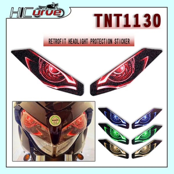 For Benelli TNT 1130 TNT1130 1130R Motorcycle 3D Front Fairing Headlight Guard Sticker Head Light Protection