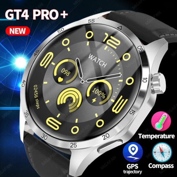 For Huawei GT4 Pro+ Smart Watch Men Watch GT4 AMOLED HD Screen Bluetooth Call IP68 Waterproof GPS NFC Heart Rate Smartwatch New