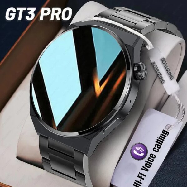 For Huawei Xiaomi GT3 Pro Smart Watch Men AMOLED 390*390 HD Screen Heart Rate Bluetooth Call IP68 Waterproof SmartWatch 2024 New