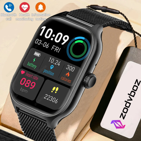 For Huawei Xiaomi Watch GTS 4 Smart Watches Men 2.01Inches Screen Bluetooth Call GPS Tracker Women Waterproof Health Smartwatch