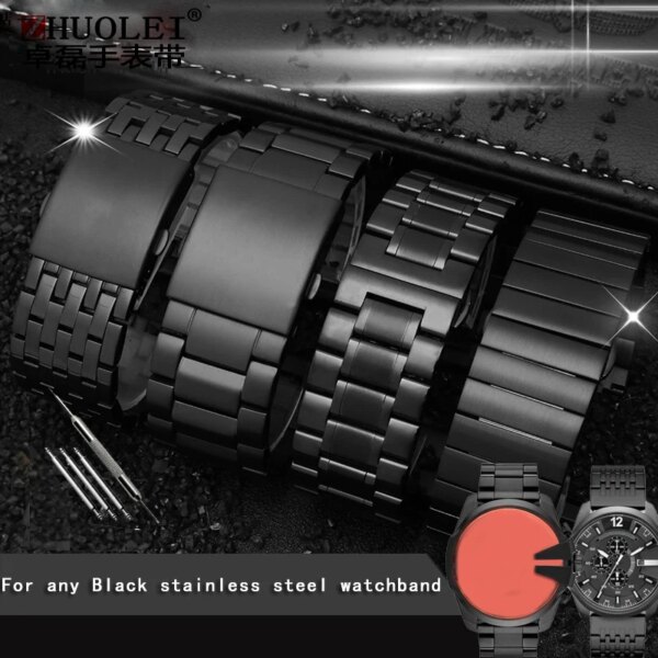 For Seven on Friday diesel Stainless steel strap 22mm 24mm 26mm 28mm 30mmLarge size Men Metal Solid Wrist watch Band Bracelet