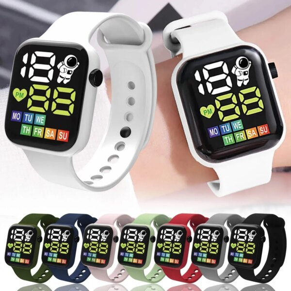 For Xiaomi 2024 NEW Smart Watch Men Women Smartwatch LED Clock Watch Waterproof  Wireless Charging Silicone Digital Sport Watch