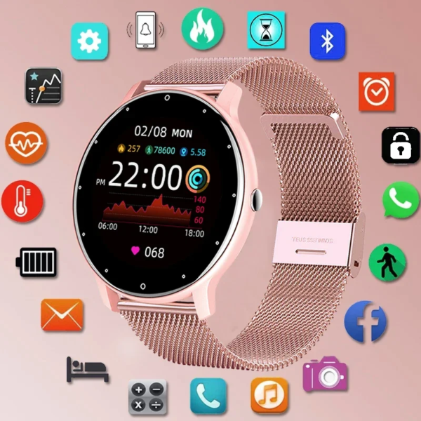 Full Touch Screen Men Smart Watch Sport Fitness Tracker Bracelet Waterproof Bluetooth Smartwatch For Men Women Smartphone 2024