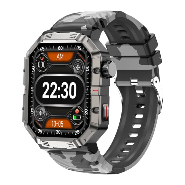 GW55 Triple Defense Smartwatch 2.02 Inch HD Screen Bluetooth Call Sleep Monitor Multi-sport Outdoor IP68 Waterproof Smart Watch