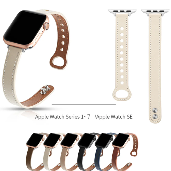 Genuine Leather Watchband for Apple Watch Band 40mm 42mm 44mm 45mm Fashion Sports Watch Strap for Apple Watch SE 7 6 5 4 3 2 1